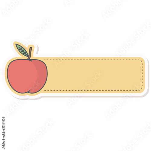 Apple Fresh Fruit Healthy Ingredients Sticker Bullet Journal Label Name Tags
