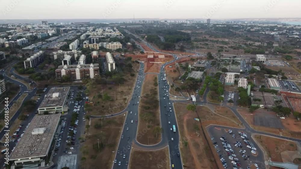 the organized metropolis Brasília, capital of Brazil on a cloudy spring day the organized metropolis Brasília, capital of Brazil on a cloudy spring day