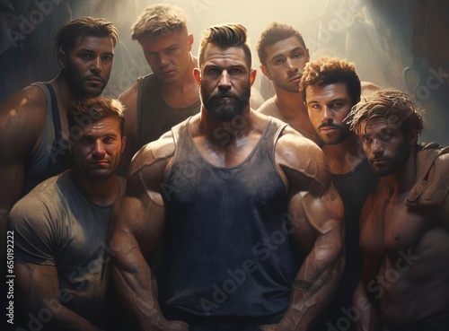 A group of bodybuilders
