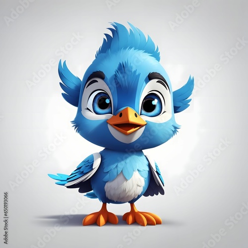 Jay Bird Illustration AI Generative