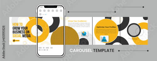 Carousel template Corporate business flyer template design best work