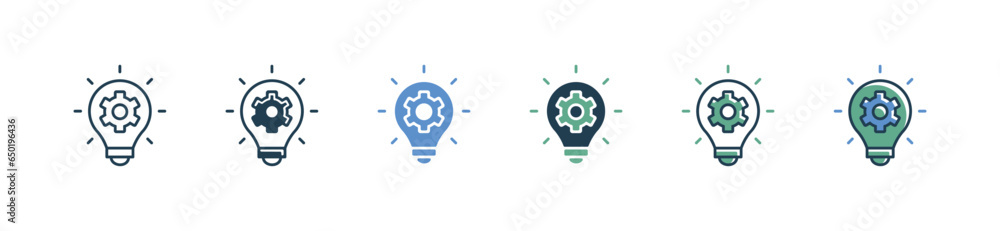 lightbulb idea with gear icon vector business creative inspiration simple thinking symbol solution management illustration lightbulb idea with gear icon vector business creative inspiration simple thinking symbol solution management illustration