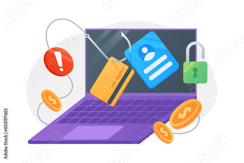 Phishing vector illustration.