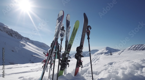Ski equipment, created with Generative AI technology