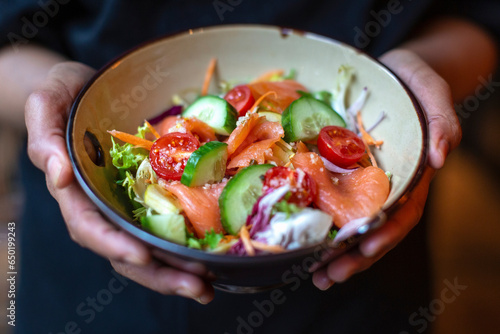 Thai salad with smoked salmon