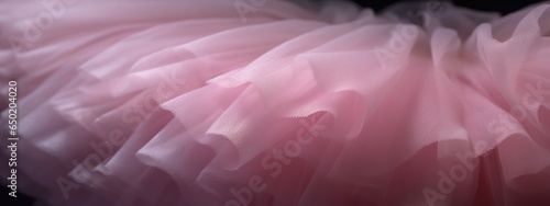 Pink tulle ballet dress background with copy space photo