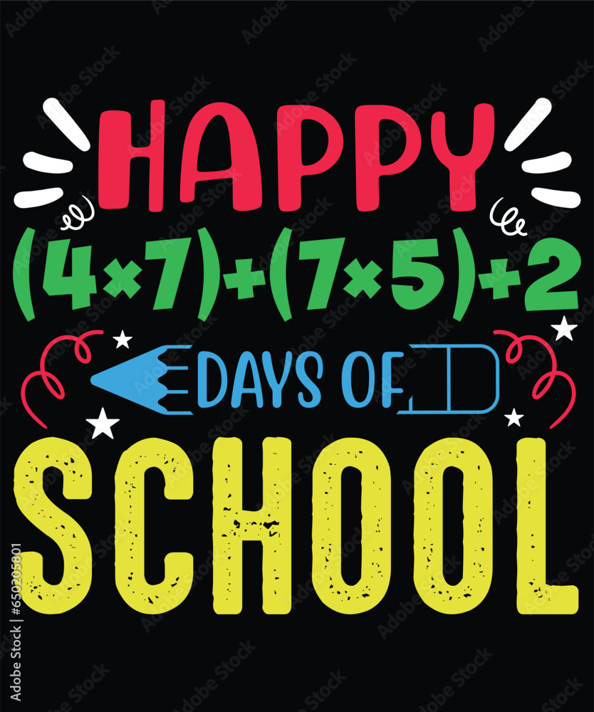 Fototapeta premium Happy 100 days of school