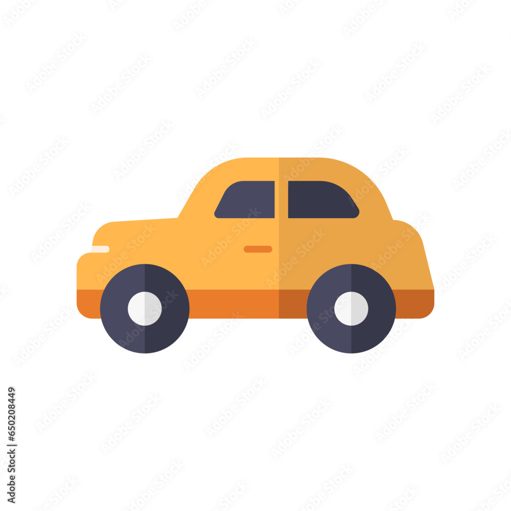 Flat Design Style Car icon. automobile transportation pictogram. red sedan automotive logo simple logo for website and mobile application. vector illustration design Flat Design Style Car icon. automobile transportation pictogram. red sedan automotive logo simple logo for website and mobile application. vector illustration design