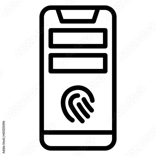 Mobile Fingerprint Icon