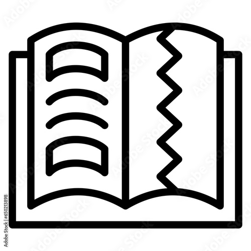 Teared Book Icon
