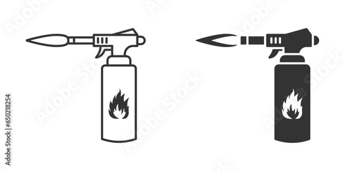 Blowtorch icon. Gas burner icon. Vector illustration.