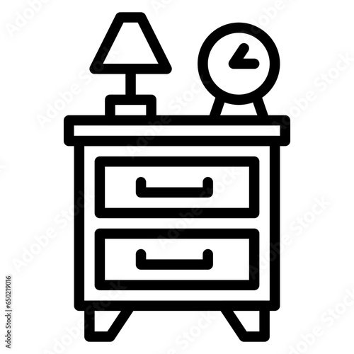 Bedside Table Icon