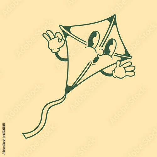 Vintage character design from kite