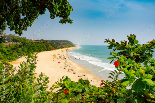 Fototapeta Naklejka Na Ścianę i Meble -  Varkala beach in Kerala, India	