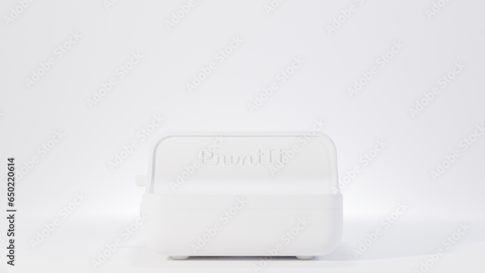 Retro wireless label printer premium photo 3d render Retro wireless label printer premium photo 3d render