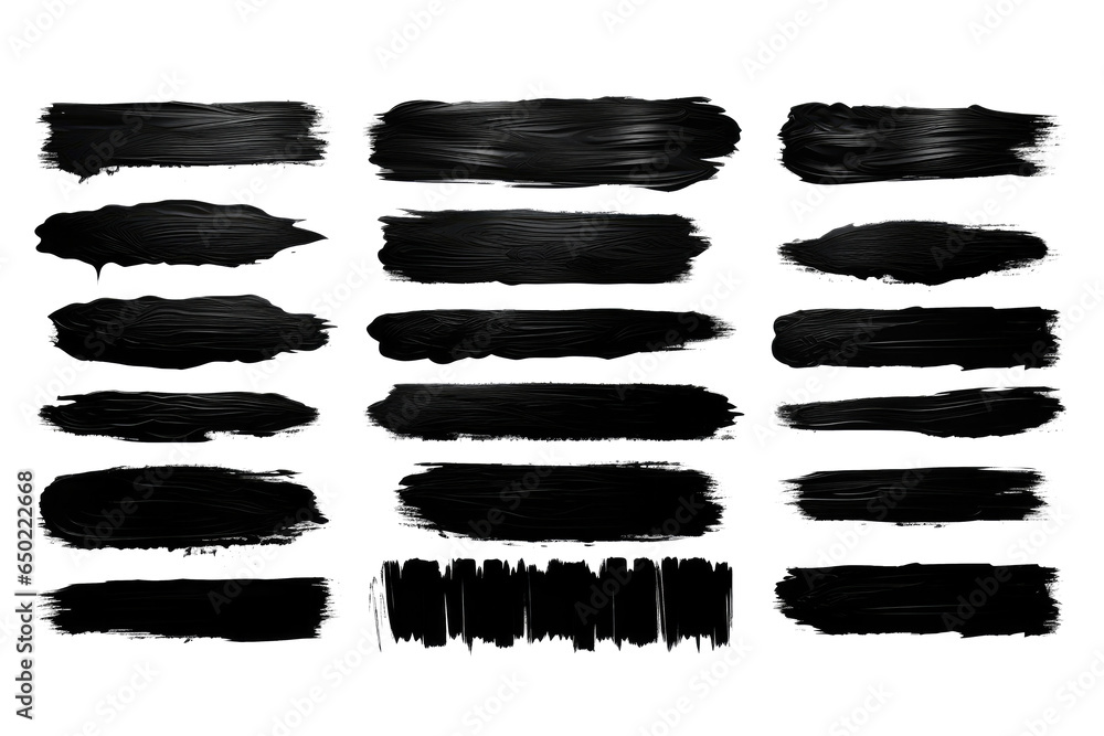 Brush Stokes, Black, Textured. Brush Stokes, Black, Textured.