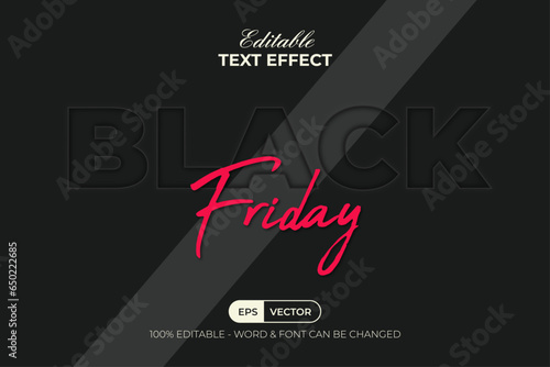 Black Friday Text Effect Style. Editable Text Effect.