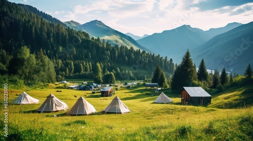 Fototapeta Naklejka Na Ścianę i Meble -  camping in the mountains