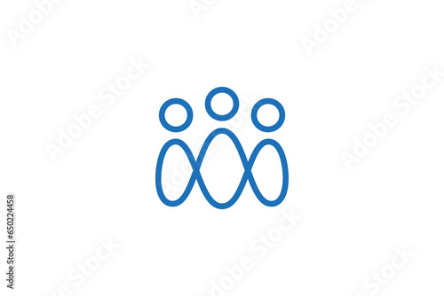 friendships line art logo design