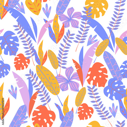 jungle leaves seamless pattern