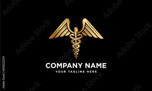 vector caduceus medical logo symbol