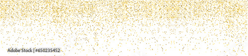 Golden glitter background. Falling glitter confetti. Luxury sparkling confetti. Celebration falling gold glitter. The dust golden sparks.