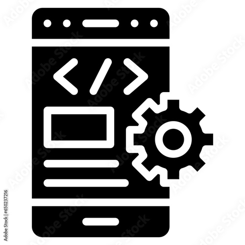 Mobile Coding Icon