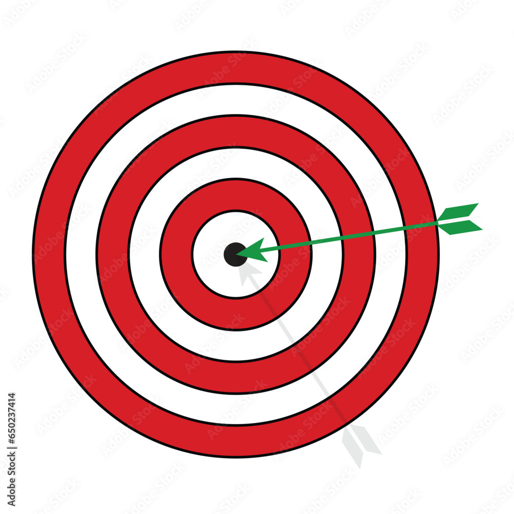 Goal. Set of goals. Target icon. Target, call, goal icon. Vector. Archery target with arrow. Vector illustration. Goal. Set of goals. Target icon. Target, call, goal icon. Vector. Archery target with arrow. Vector illustration.