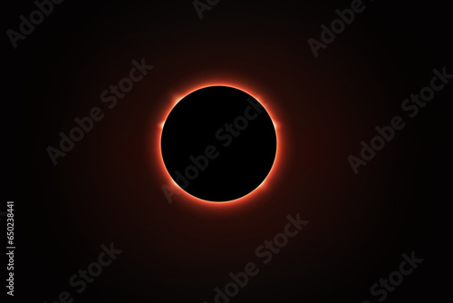Solar Eclipse Illustration.Total solar eclipse vector illustration