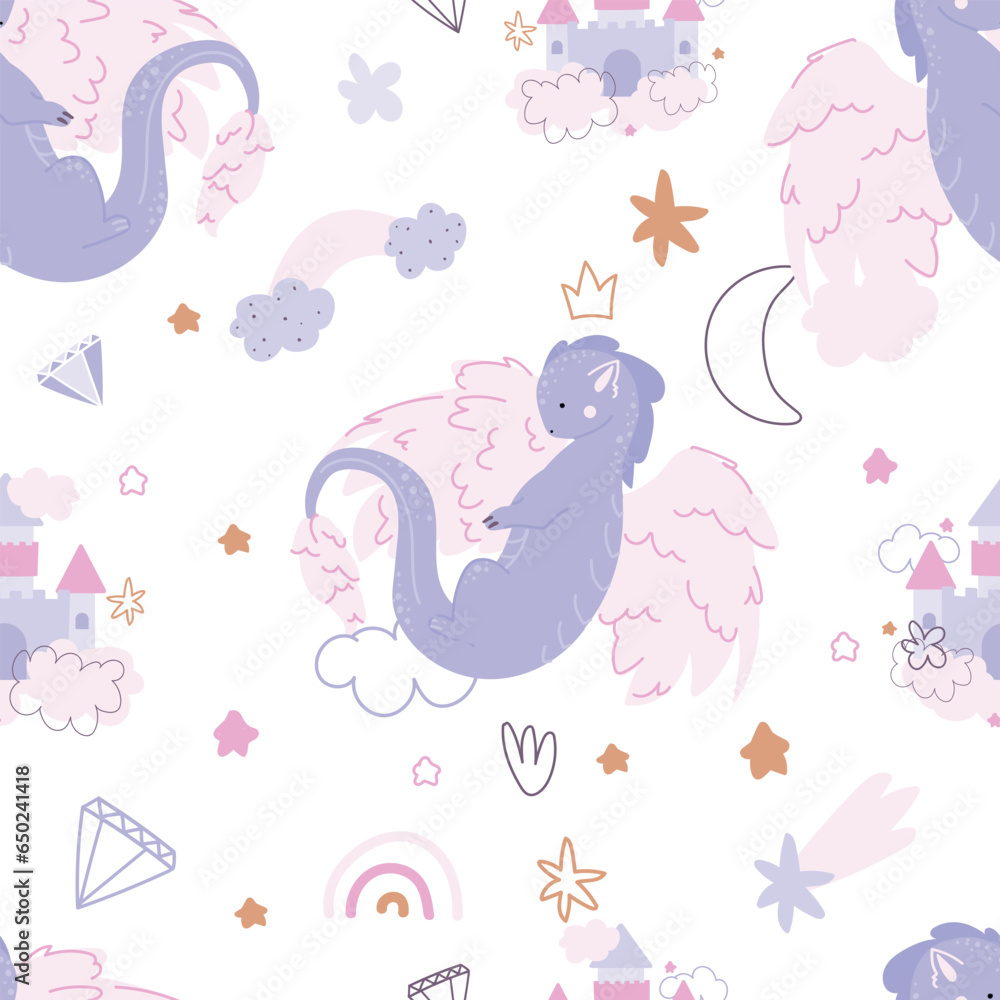 dragons seamless pattern dragons seamless pattern