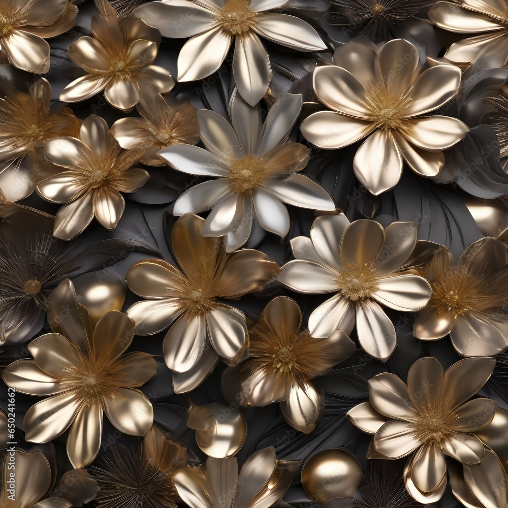 A garden of metallic flowers with petals that emit soothing, healing vibrations when touched2 A garden of metallic flowers with petals that emit soothing, healing vibrations when touched2