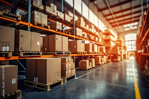 Dynamic Logistics Hub Retail Warehouse   Efficient Product Distribution Center. created with Generative AI