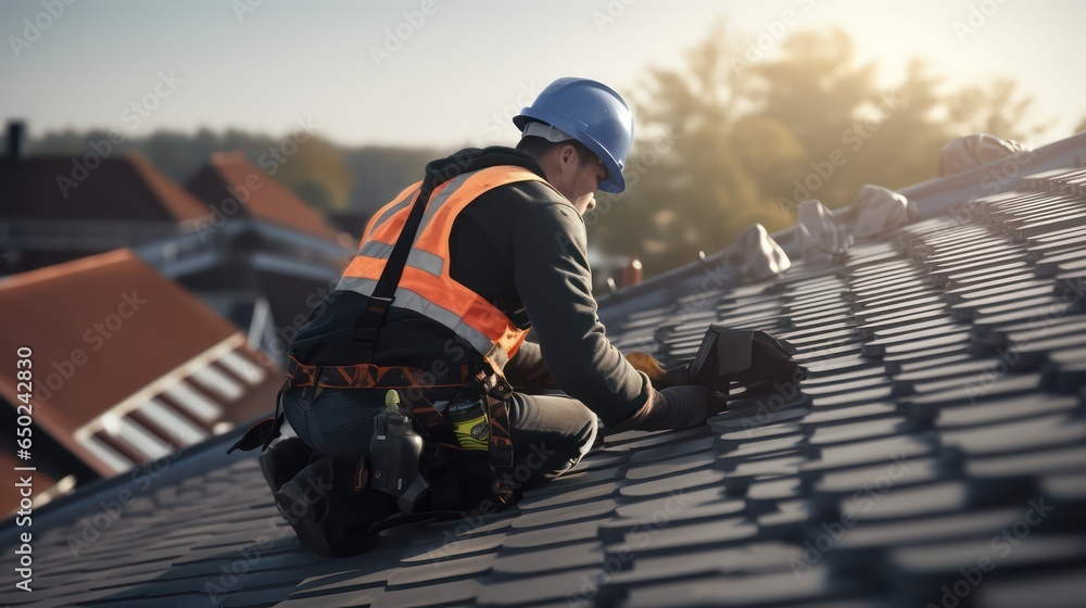 worker on the roof