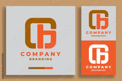 Letter R and B vector illustration logo