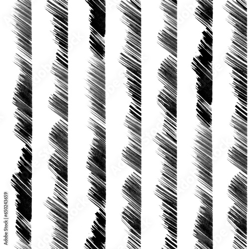 Linear ink pattern. Abstract seamless pattern.