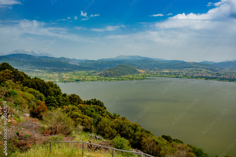 Lake Pamvotis view in Ioannina, Greece	