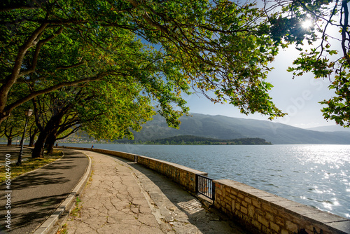 Lake Pamvotis view in Ioannina, Greece	 photo