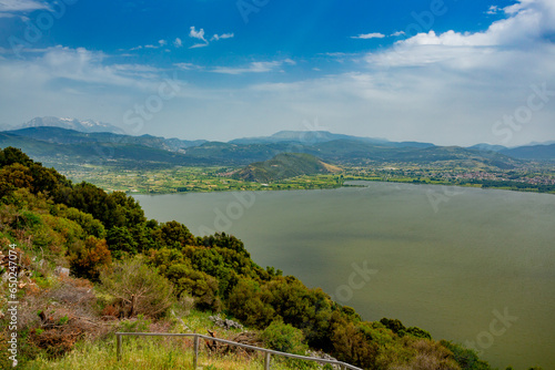 Lake Pamvotis view in Ioannina, Greece 