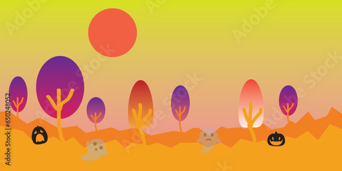 Vector background design with halloween theme