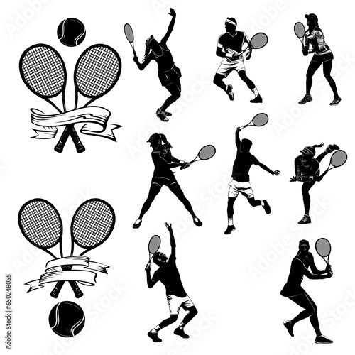 tennis silhouettes