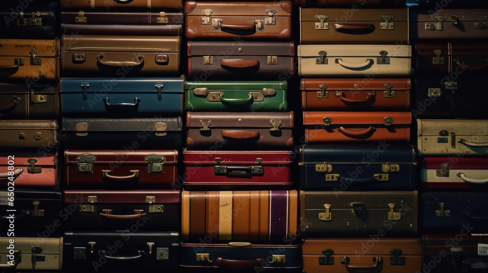 Vintage Suitcases: A Nostalgic Journey for Business Travelers at the Airport and Train Station