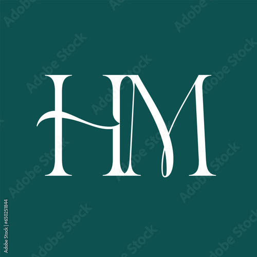 Initial Letter hm Logo Design Monogram Creative Modern Sign Symbol Icon