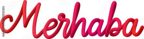 Hello on turkish fluid 3d twist text made of blended colorful circles.