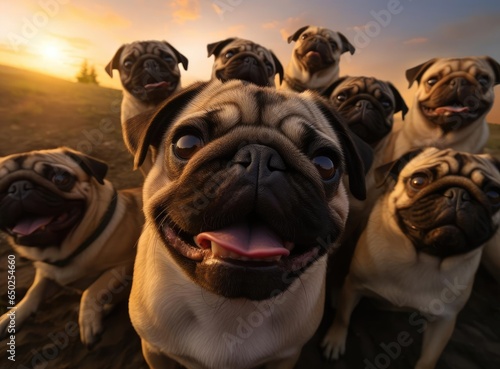 A group of pugs