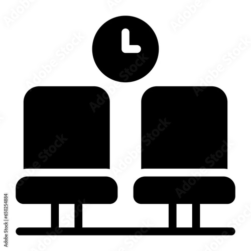 waiting room glyph icon