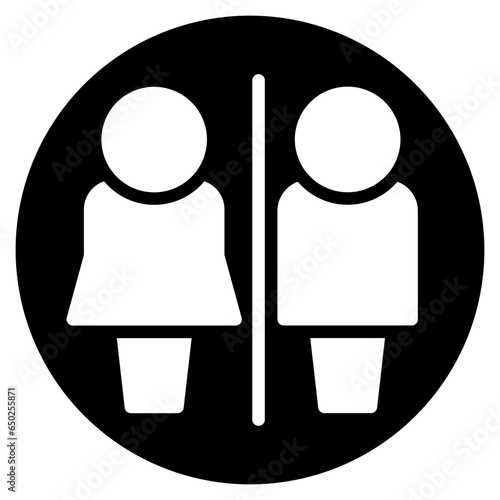 restroom glyph icon