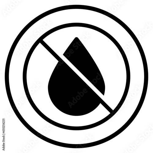 no liquid glyph icon