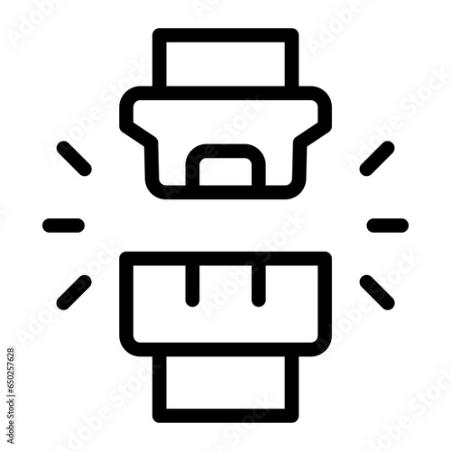 seat belt line icon