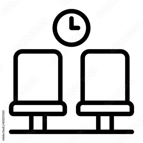 waiting room line icon