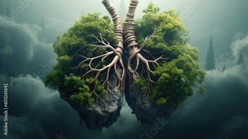 The lungs of the planet, concept for saving the earth and the environment.